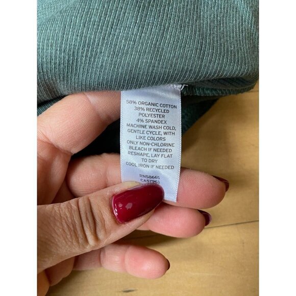 Open Edit BNWOT green henley bodysuit top sz large NEW long sleeve - Picture 6 of 6